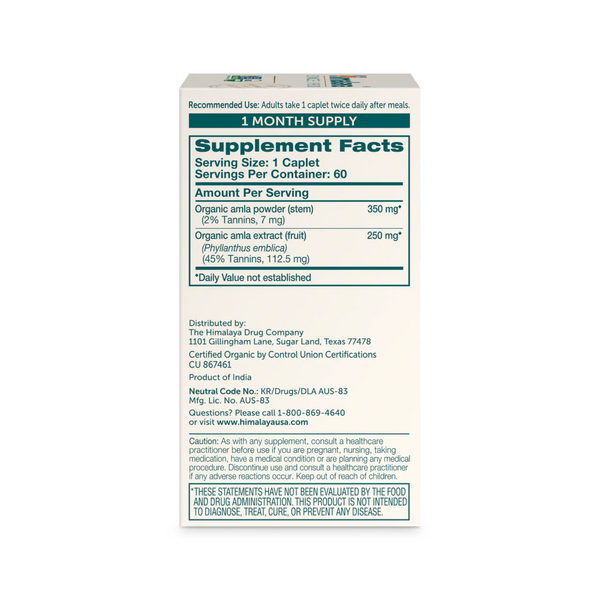 Organic Amla, 60 Caplets
