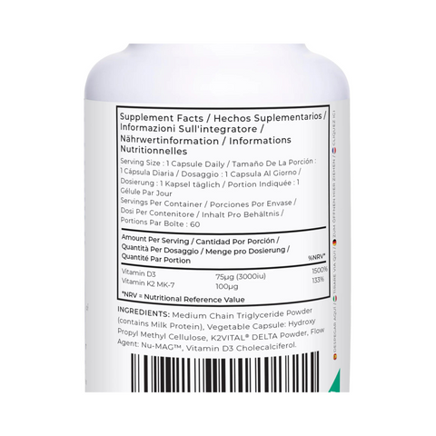 Vitamin D3+K2 (k2Vital) 60 Capsules