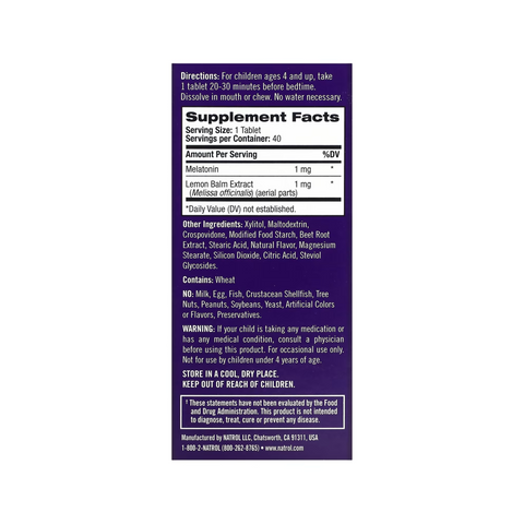 Natrol Kids Melatonin 4+ Strawberry 40 Tablets