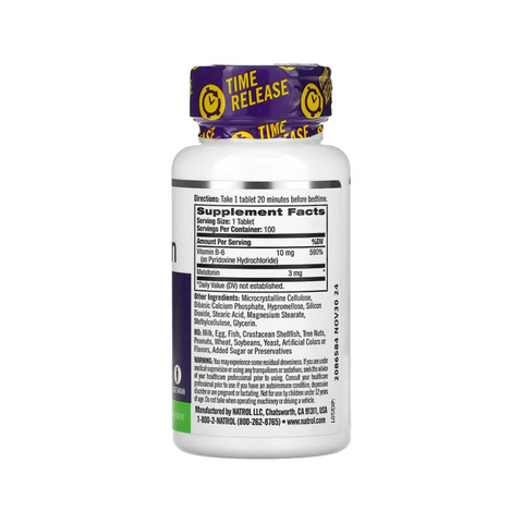 Melatonin,Time Release,3mg 100 Tablets