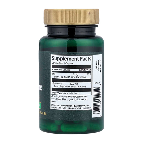 Zinc Carnosine, 60 Capsules