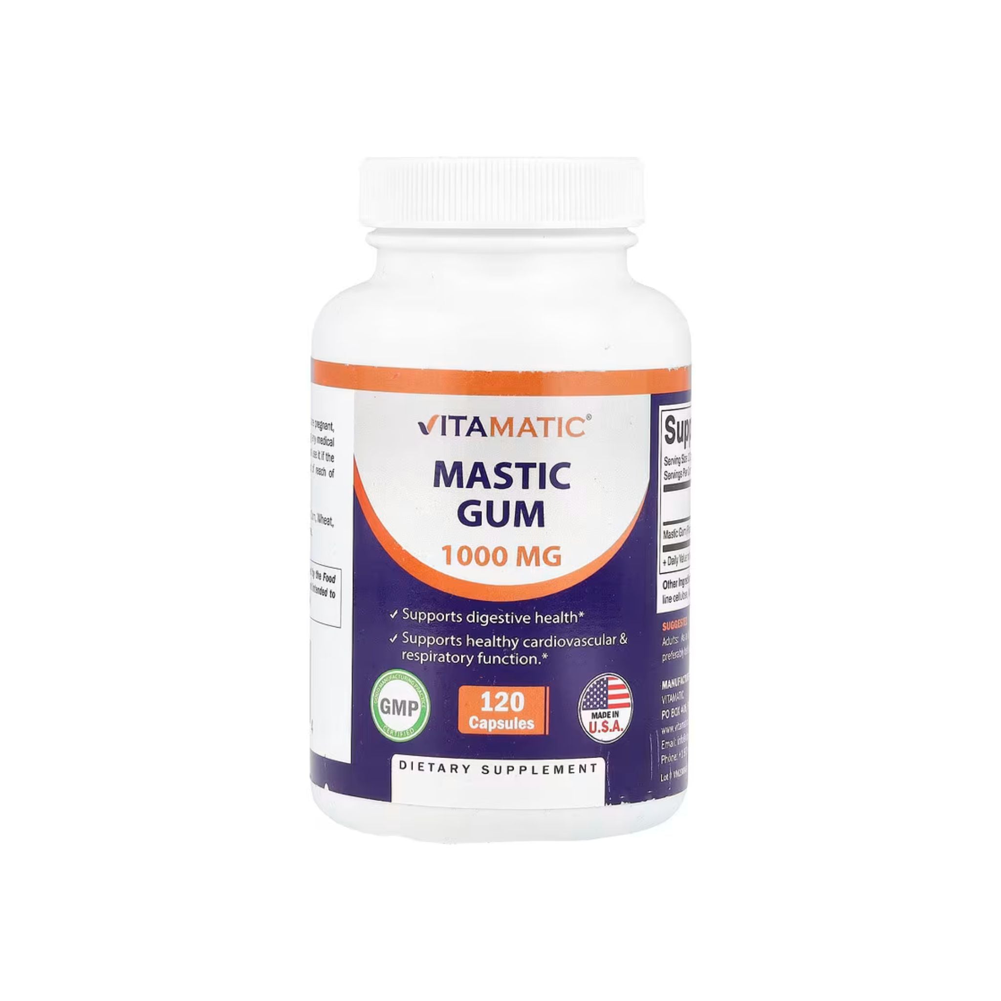 Mastic Gum, 120 Capsules (500 mg per Capsule)
