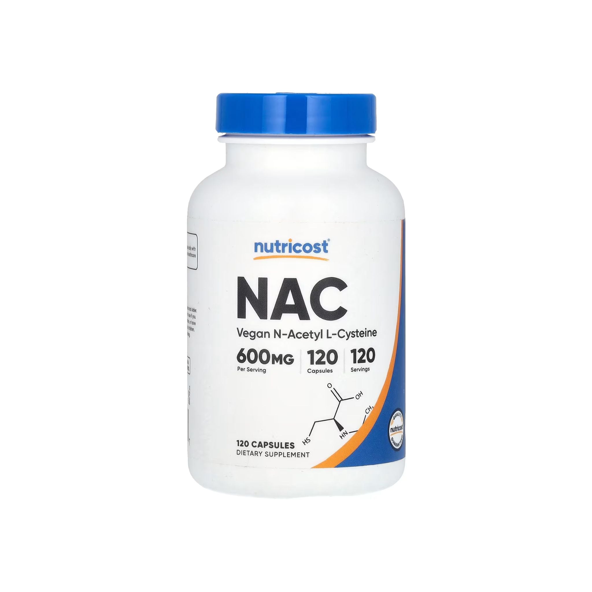 NAC, Vegan N-Acetyl L-Cysteine, 600 mg, 120 Capsules