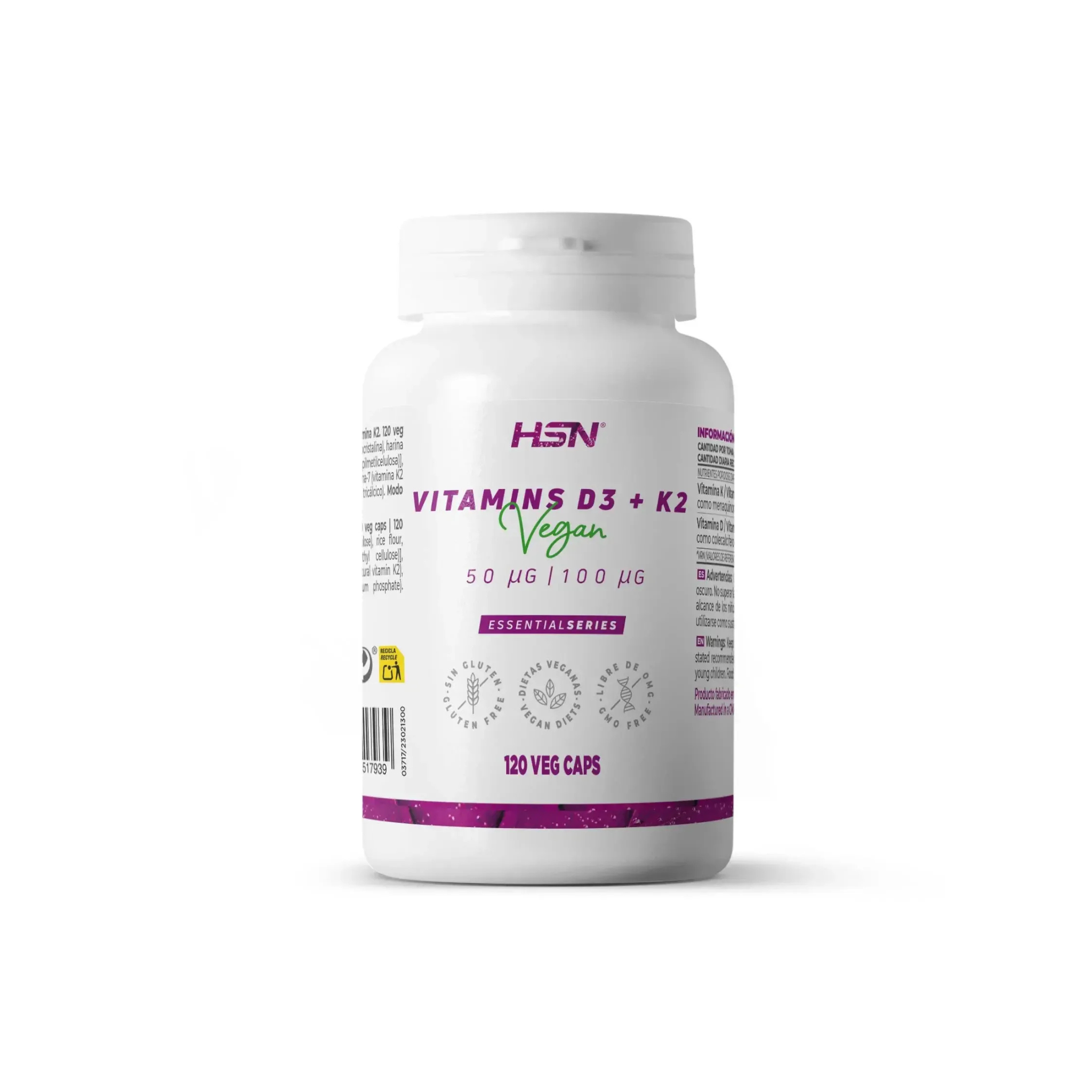 Vitamin D3 + Vitamin K2, 120 Veg Capsules