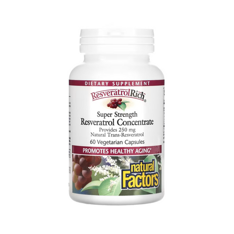 ResveratrolRich, Super Strength, Resveratrol Concentrate, 60 Vegetarian Capsules