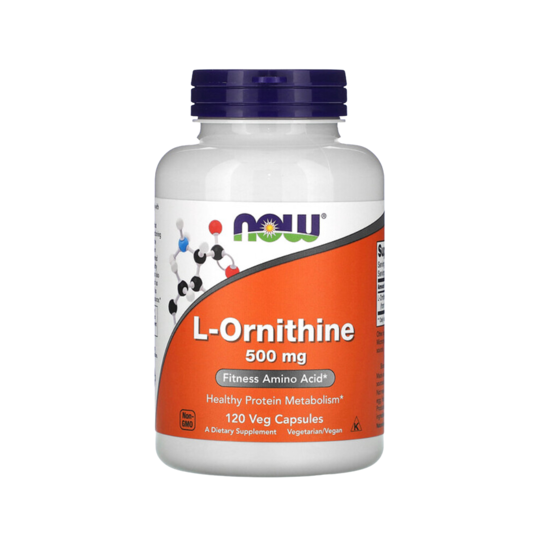 L-Ornithine, 500 mg, 120 Veg Capsules