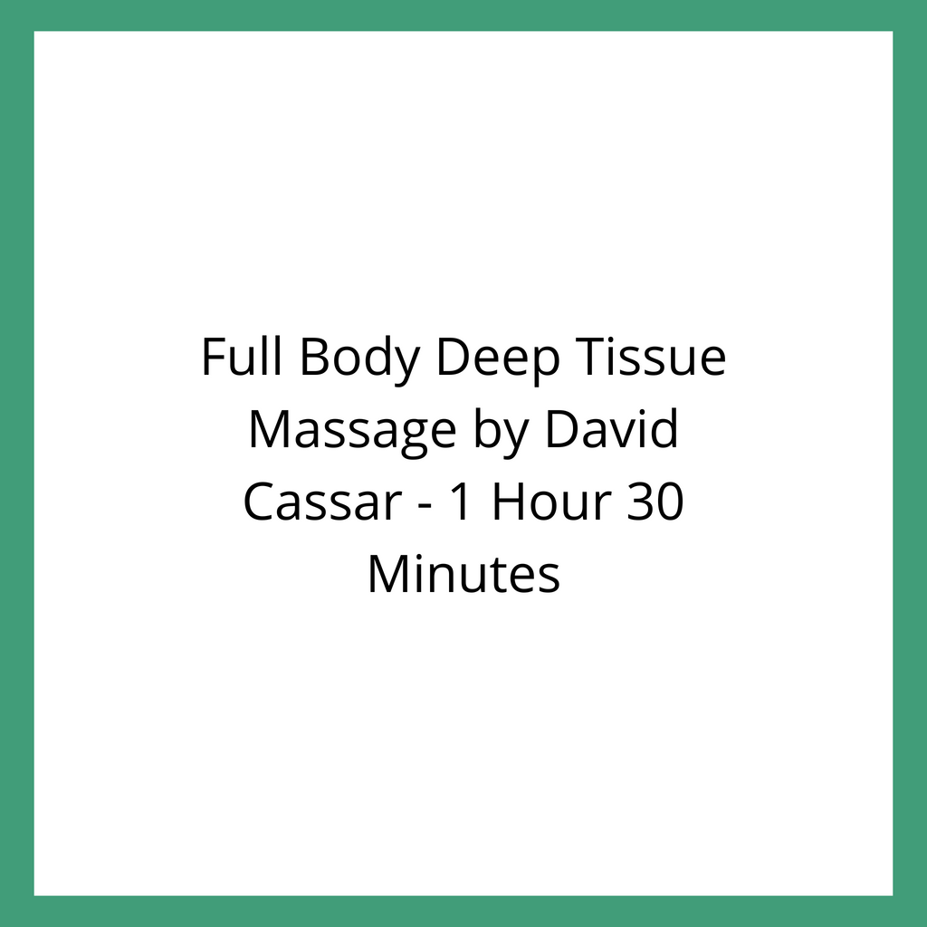 Full Body Deep Tissue Massage by David Cassar - 1 Hour 30 Minutes