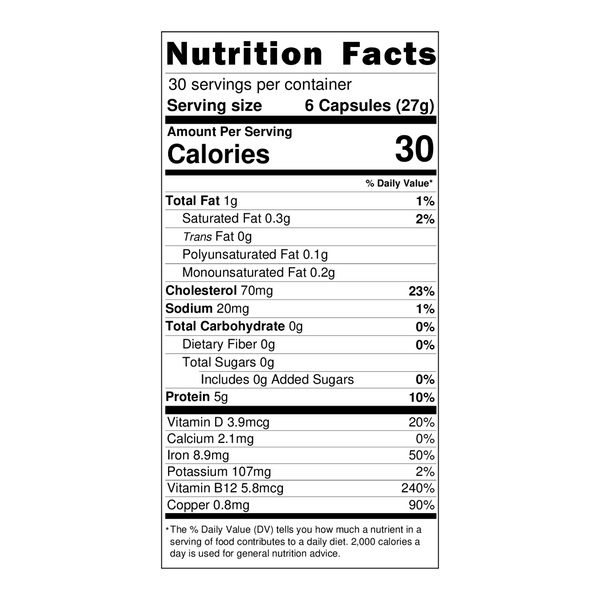 100% Grass Fed & Organic Beef Spleen 180 capsules 500mg