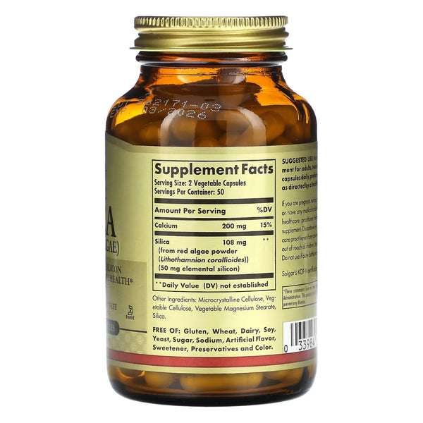 Oceanic Silica From Red Algae, 100 Vegetable Capsules