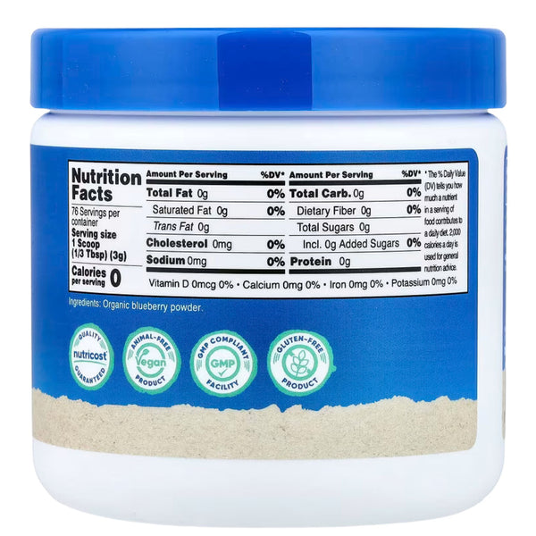 Organic Blueberry Powder, Unflavored, 8.1OZ (227G)