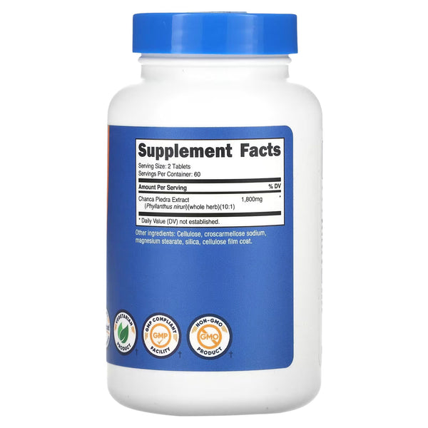 Chanca Piedra, 1800mg, 120 Tablets (900mg per tablet)