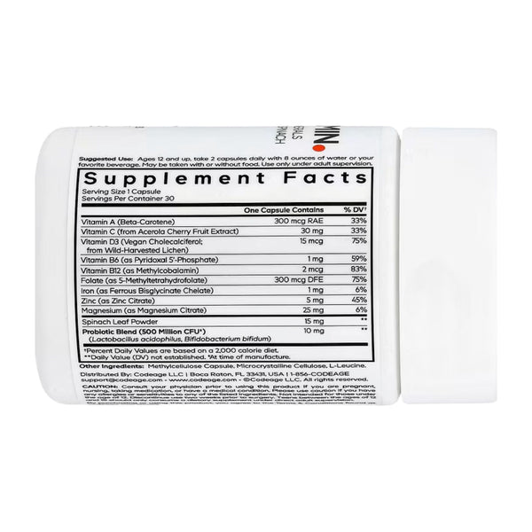 Teen Multivitamin, 30 Vegetable Capsules