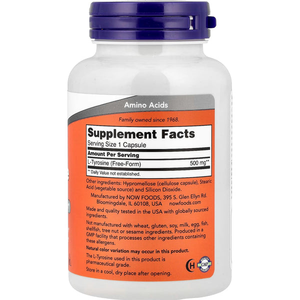 L-Tyrosine, 500 mg, 120 Capsules