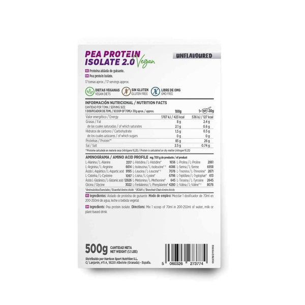 Pea Protein Isolate 2.0, 500G