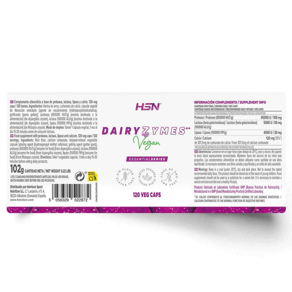 Dairyzymes (Enzyme Blend), 120 Veg Capsules