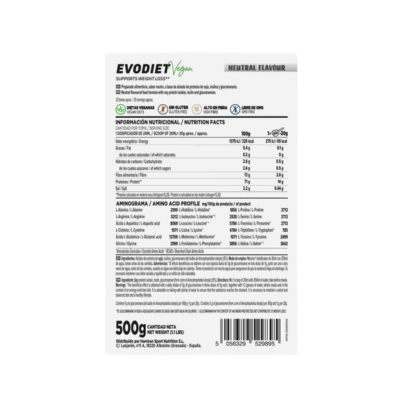 Evodiet Vegan, 500G, Vanilla Flavor For Loida