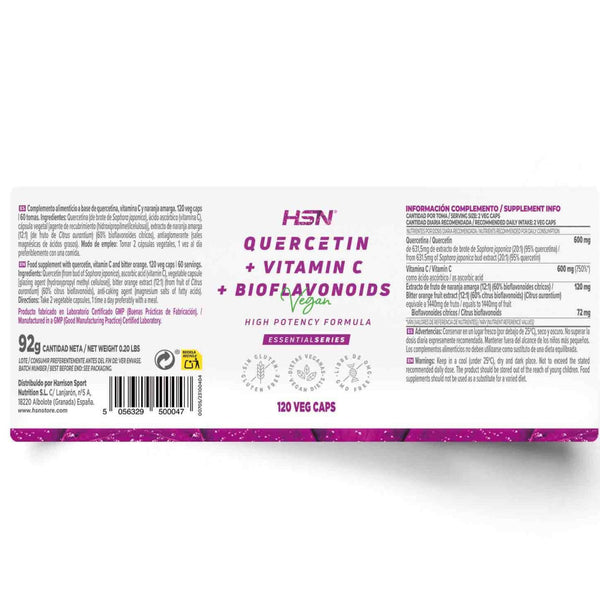 Quercetin 600MG + Vitamin C + Bioflavonoids