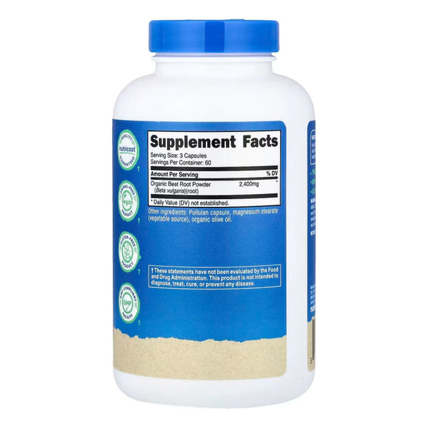 Beet Root, 180 Capsules, 800mg per capsule