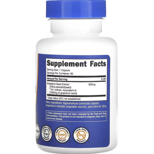 Grapefruit Seed Extract, 2000mg, 60 Capsules