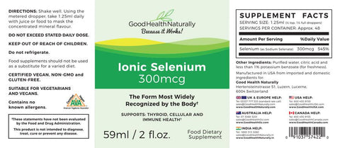 Ionic Selenium 59ml (Sodium Selenate), 300mcg